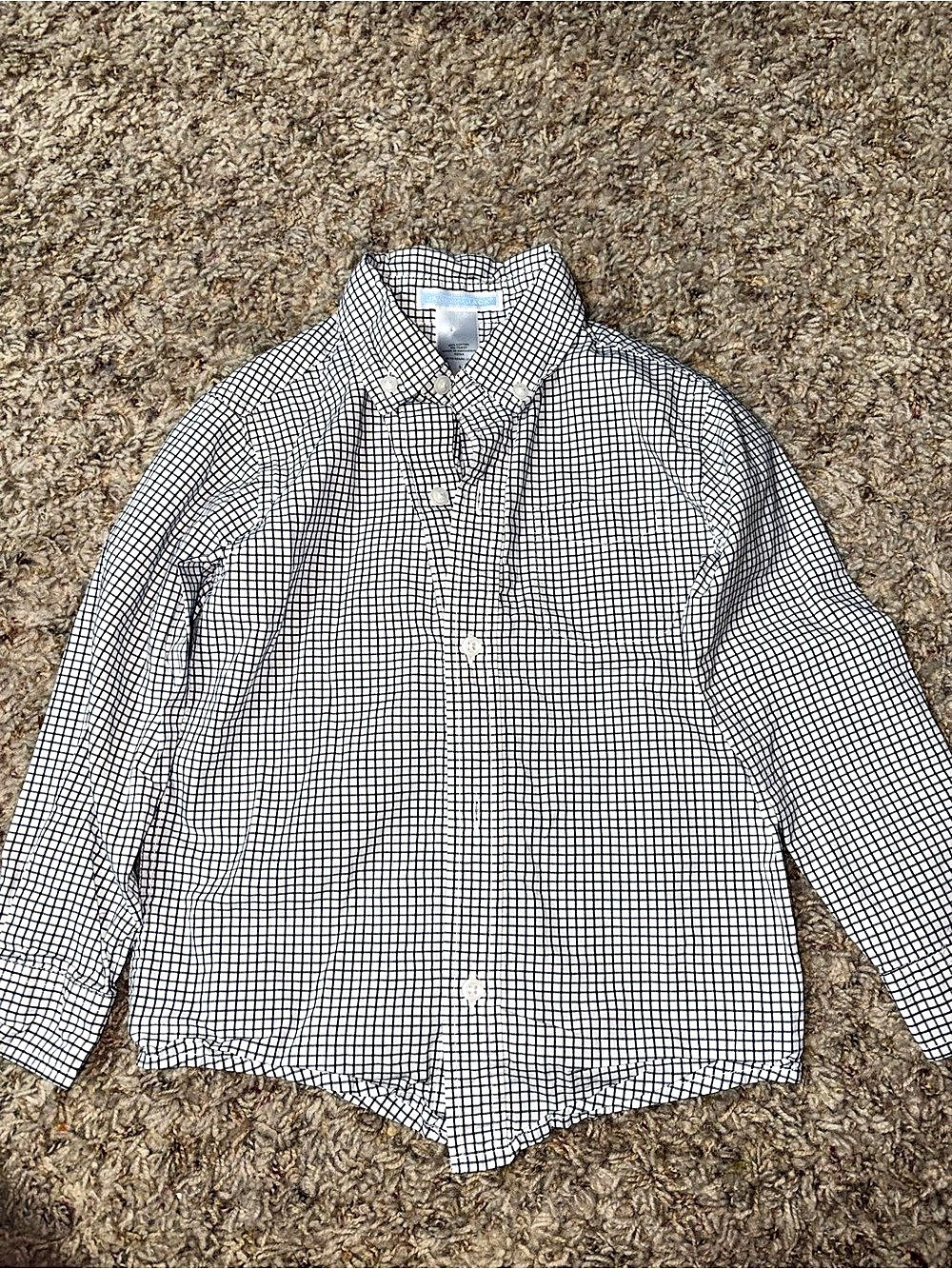 Janie and Jack Checkered Cotton Button Down Size 3 Like New
